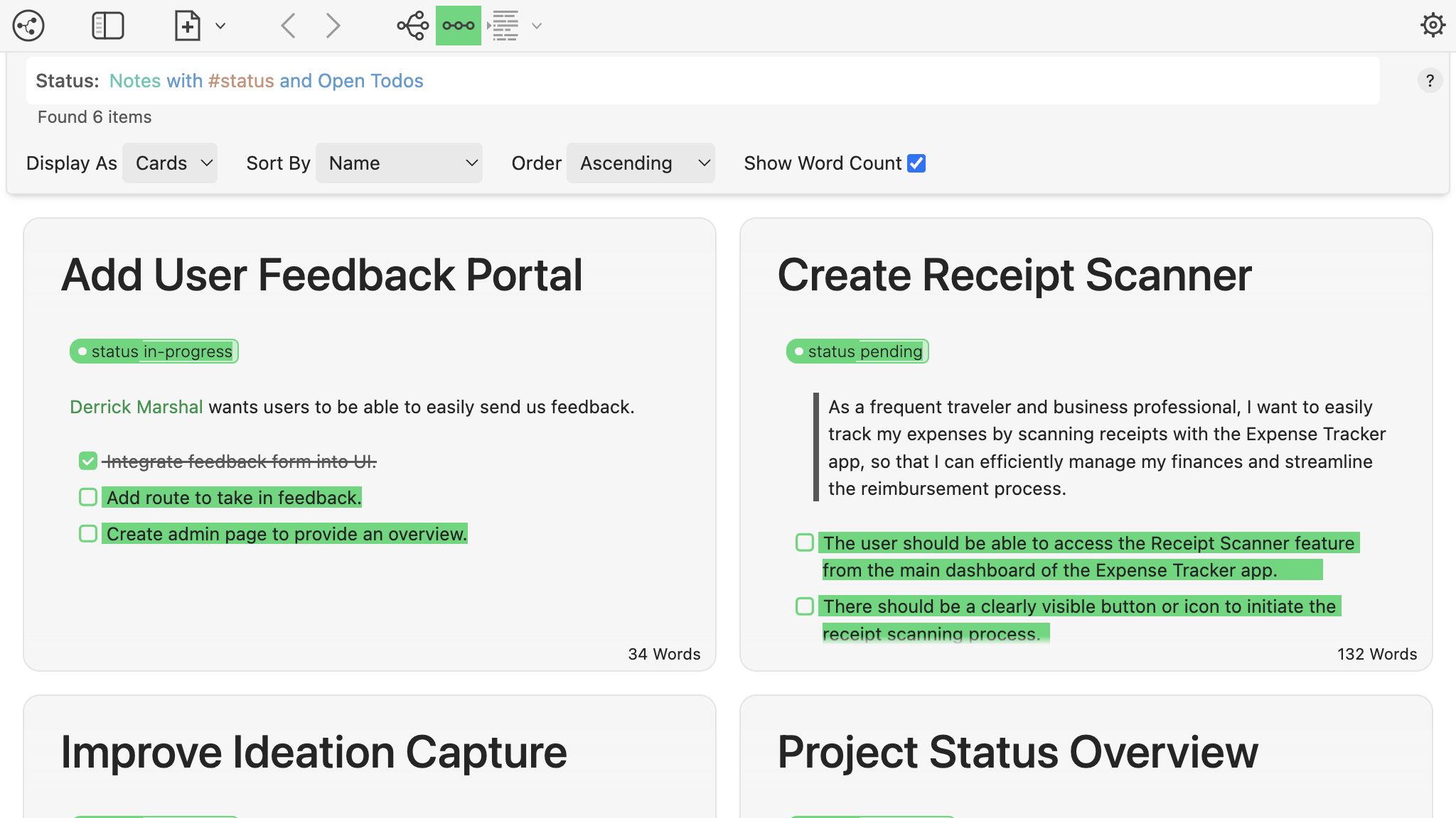 An example of Tangent's query language in action.